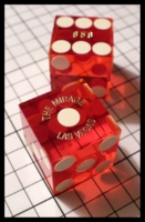 Dice : Dice - Casino Dice - The Mirage Red Clear with Gold Logo - SK Collection buy Nov 2010